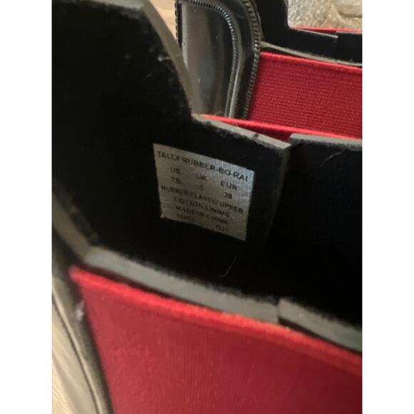 Lauren Ralph Lauren Tally Rain Boot WOMENS SIZE 7 B BLACK RED - Picture 4 of 8